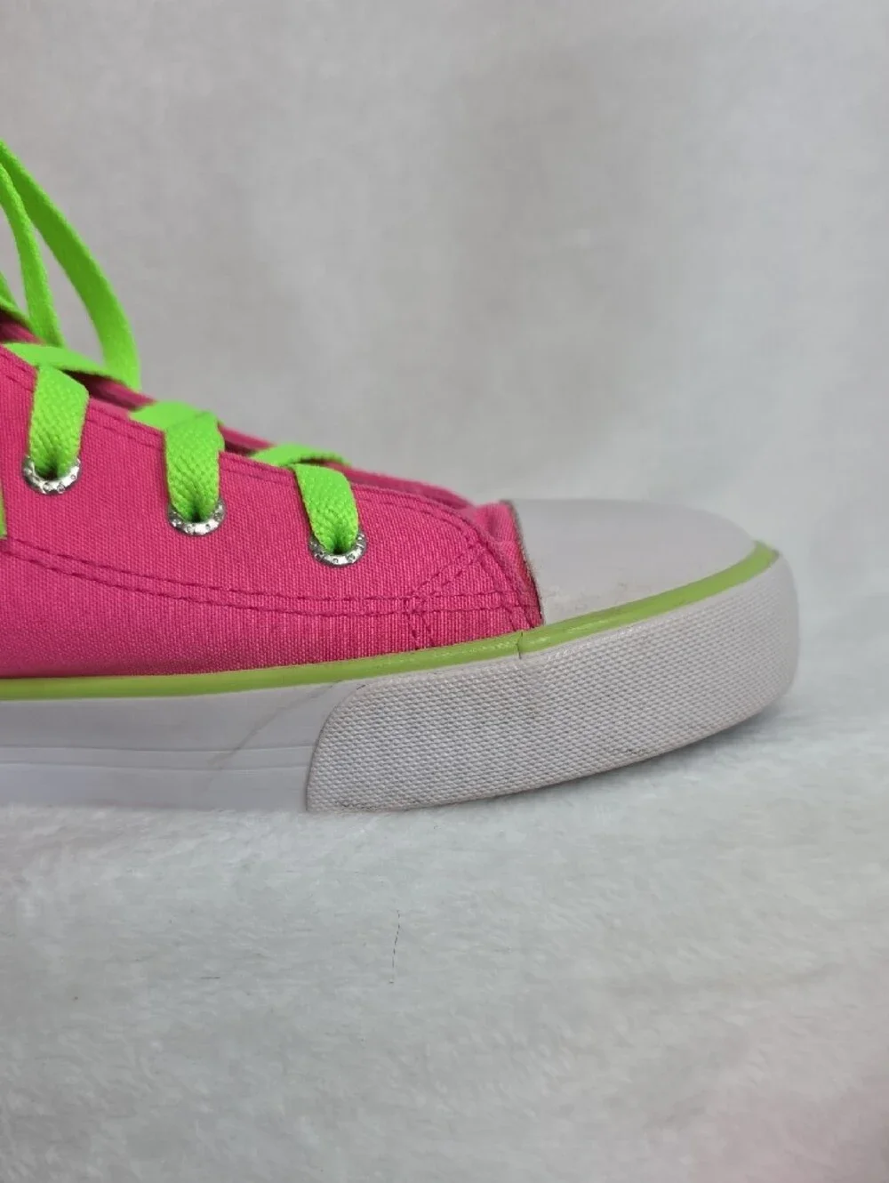 Polo by Ralph Lauren Hot Pink High-Top Sneakers with Neon Green Accents